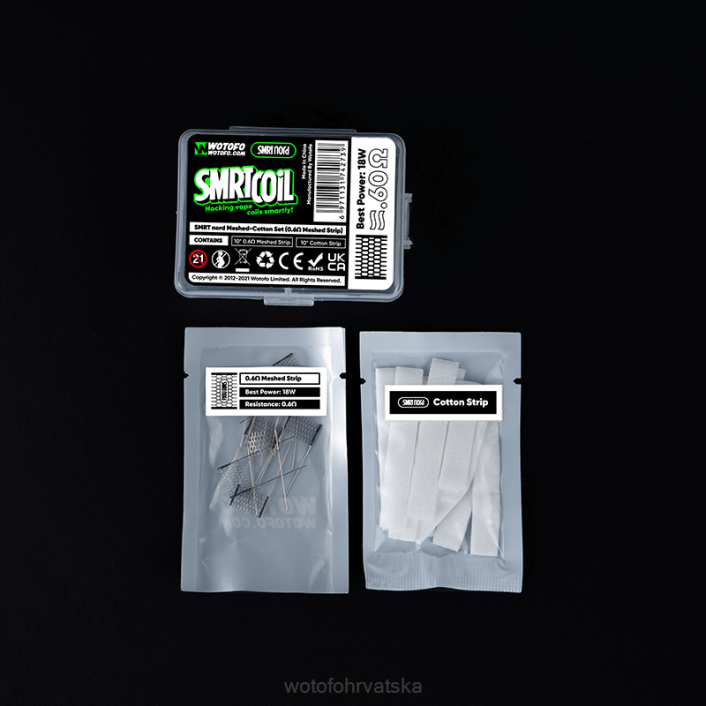 Wotofo SMRT nord mesh-pamuk set 0.6ohm mreža + pamuk | Wotofo E-Cigarette H2HV350