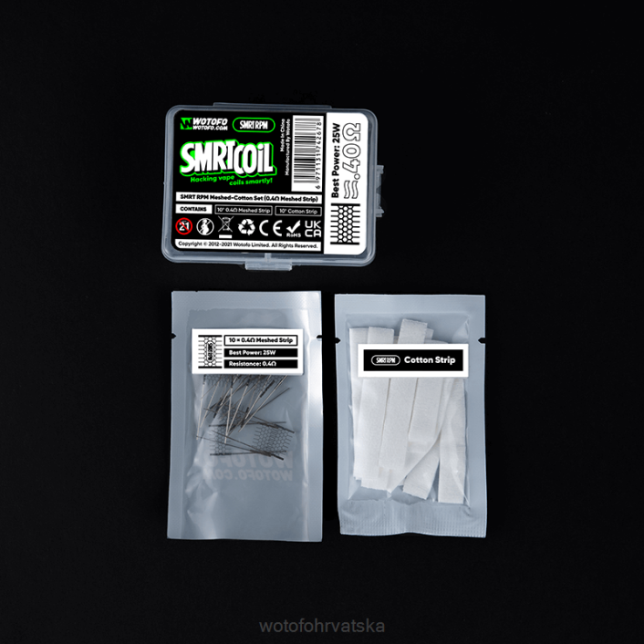 Wotofo SMRT okretaja mesh-pamuk set 0.6ohm mreža + pamuk | Wotofo Shop Online H2HV365