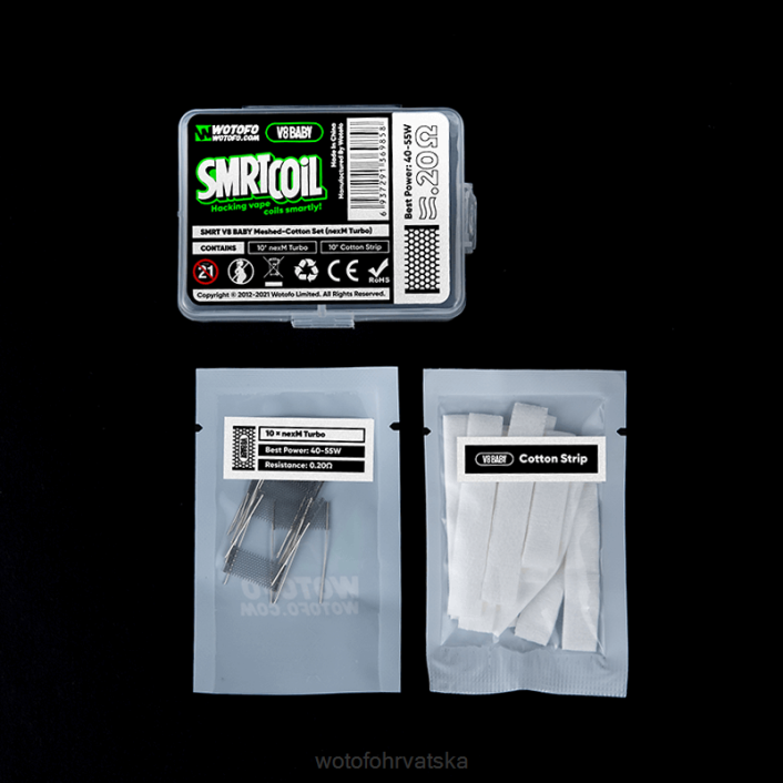 Wotofo SMRT v8 baby mesh-pamuk set nexmesh turbo | Wotofo Disposable Vape H2HV368