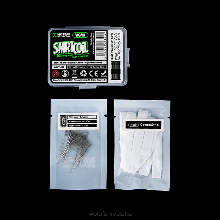 Wotofo SMRT v8 baby mesh-pamuk set nexmesh turbo | Wotofo Disposable Vape H2HV368